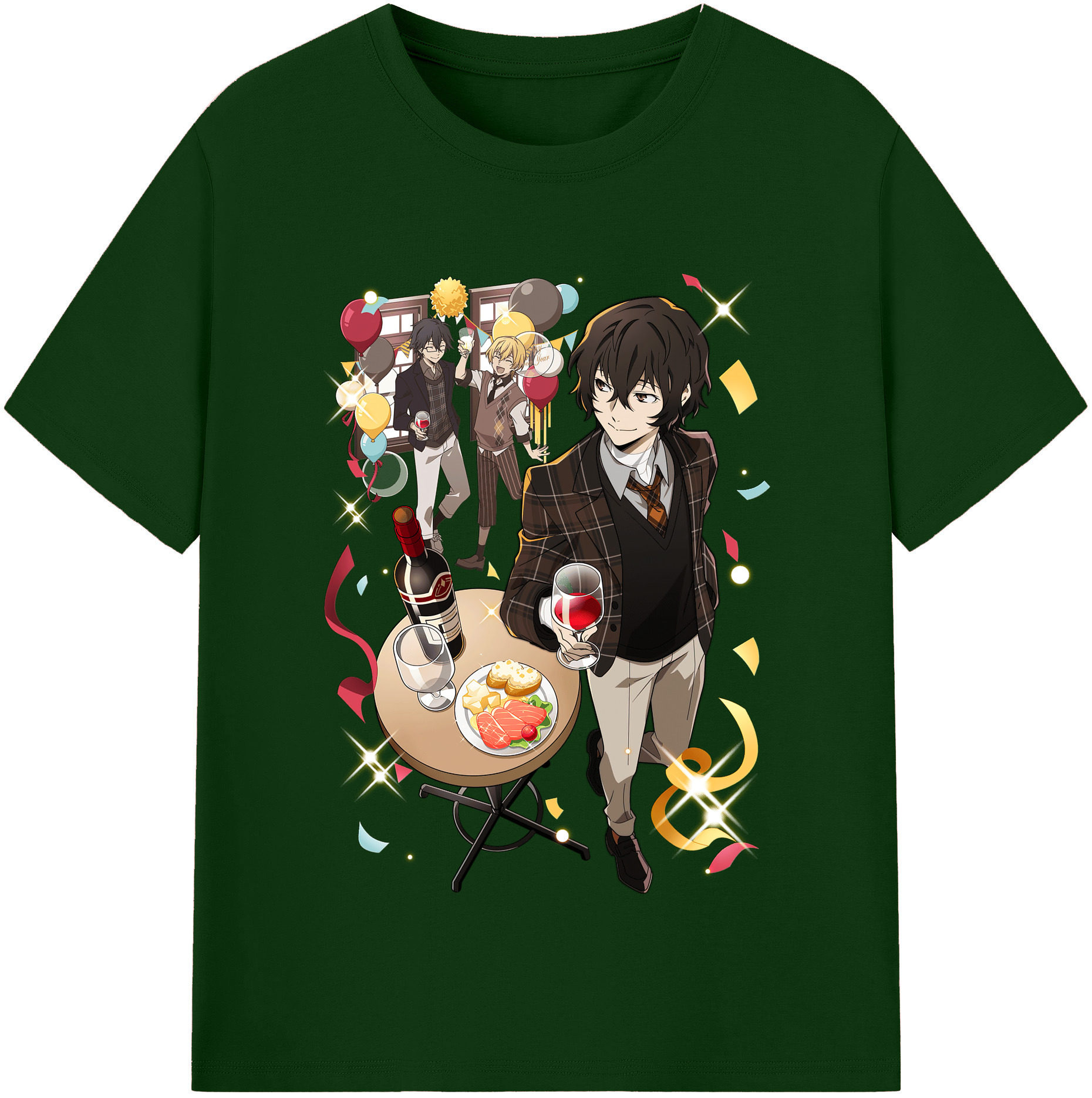 （画像用） 文豪ストレイドッグス Bungo Stray Dogs 綿100％半袖Tシャツ（フロントプリント）